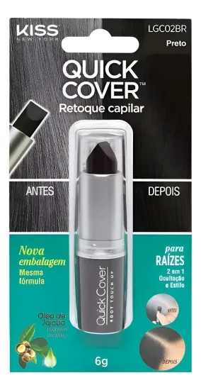 Batom Capilar Quick Cover 6g Cor Preto Kiss Ney York